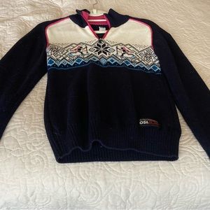 Dale of Norway Navy/Cream 1/4 zip sweater